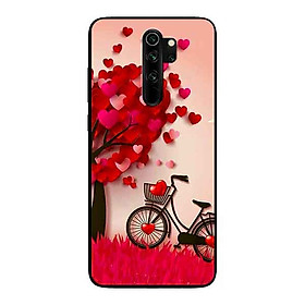 Ốp Lưng in cho Xiaomi Redmi Note 8 Pro Mẫu Nền Trái Tim 2 - Hàng Chính Hãng