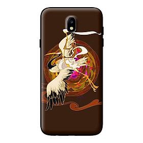 Ốp in cho Samsung Galaxy J7 Plus  Hạc Trắng Đen - Hàng chính hãng