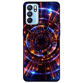 Ốp lưng dành cho Oppo Reno 6 - Reno 6 Z mẫu Vòng Tròn Vàng Xanh