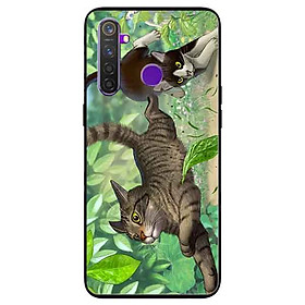 Ốp lưng in cho Realme 5 Mẫu Bắt Mèo