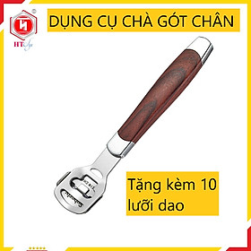 Dụng Cụ Chà Gót Chân, Chà Gót Chân Tẩy Da Chết Bằng Inox Cầm Tay Tiện Lợi