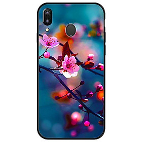 Ốp lưng dành cho Samsung M20 Hoa Đào Nền Xanh - Hàng Chính Hãng