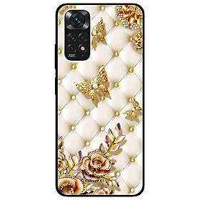 Ốp lưng dành cho Xiaomi Redmi Note 11 4G mẫu Bướm Vàng Nền Da