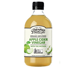  Giấm Táo Hữu Cơ Barnes Naturals (có giấm cái) 500ml