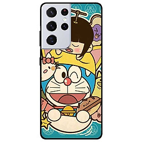 Ốp lưng dành cho Samsung Galaxy S21 Ultra mẫu Mèo Máy Nháy Mắt