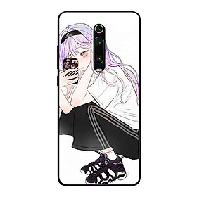 Ốp Lưng in cho Xiaomi Mi 9T Mẫu Nàng Cá Tính Áo Trắng - Hàng Chính Hãng