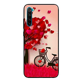Ốp Lưng in cho Xiaomi Redmi Note 8 Mẫu Nền Trái Tim 2 - Hàng Chính Hãng