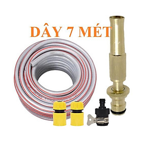 Bộ dây vòi xịt nước rửa xe, tưới cây . tăng áp 3 lần, loại 7m, 10m 206587 cút sập, nối đen