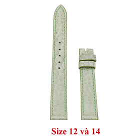  Dây đồng hồ da đà điểu nhiều size màu xanh lá HJ8405-21-42-60-62-64