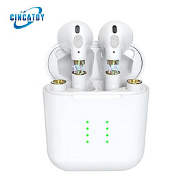 CINCATDY Tai Nghe Bluetooth V5.0 True Wireless Earbuds Headphone không dây Earphone chống nước IPX5 with Battery Replacement - Hàng Chính Hãng