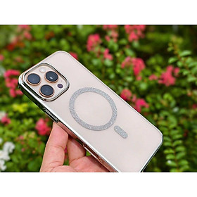 Ốp lưng cho iPhone 16 Pro Max , 16 Pro , 15 Pro Max trong suốt hỗ trợ sạc từ đính đá cực sang siêu mỏng nhẹ hiệu Bling Bling Memumi - hàng chính hãng