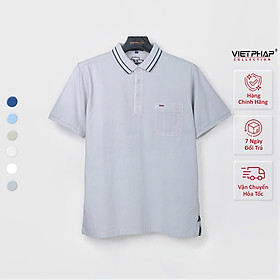Áo Polo Nam VIỆT PHÁP Form Luxury -  Thun Cây Dù Trơn, lịch lãm, sang trọng  22813