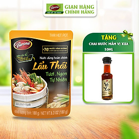 Combo 1 Nước Dùng Hoàn Chỉnh BARONA - Lẩu Thái 180g và 1 Nước Mắm Cao Cấp VỊ XƯA 40N 50ml