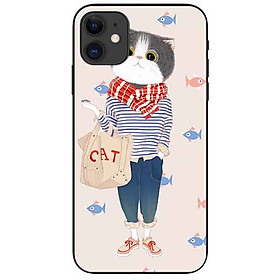 Ốp lưng in cho Iphone 11 Mẫu Người Mèo