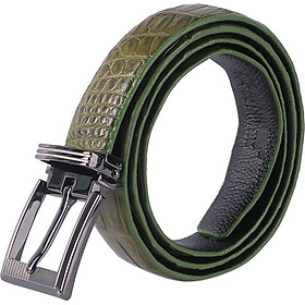 Thắt Lưng Nữ Da Cá Sấu Huy Hoàng HT5206 - Xanh Rêu