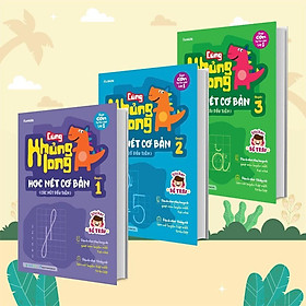 Sách - Cùng Khủng Long Học Nét Cơ Bản - Nét, Số, Chữ Cái Đầu Tiên - Combo 3 Cuốn - Tặng Kèm Sticker Bé Trai - Megabook