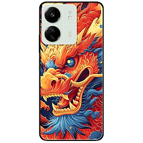 Ốp lưng Redmi 9T - 13C - 13 4G - Redmi Note 13 4G - Note 13 Pro 4G - Note 13 Pro 5G - Rồng Cam Mắt Xanh - Hàng Chính Hãng