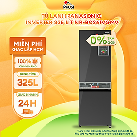 Tủ lạnh Panasonic Vô Hiệu Hóa Vi Khuẩn 325L NR-BC361VGMV Thiết Kế Mặt Gương - Cấp Đông Mềm - Ngăn Đá Dưới - Hàng chính hãng