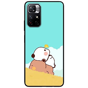 Ốp lưng dành cho Xiaomi Redmi Note 11 5G - Redmi Note 11T - Redmi Note 11S mẫu Đôi Gấu Ngắm Mây