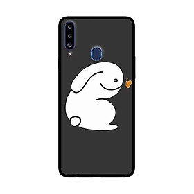 Ốp Lưng Dành Cho Samsung Galaxy A20s mẫu Thỏ Nền Đen - Hàng Chính Hãng