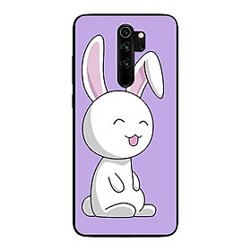 Ốp Lưng in cho Xiaomi Redmi Note 8 Pro Mẫu Thỏ Nền Tím - Hàng Chính Hãng