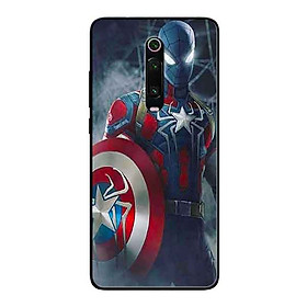 Ốp Lưng in cho Xiaomi Mi 9T Mẫu Người Nhện Đen - Hàng Chính Hãng