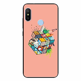 Ốp lưng in cho Xiaomi Redmi Note 6 Pro Rubik Cube