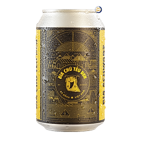 Thùng bia Chú Tễu đen 330ml x 24 lon/Bia Schwarzbier/Bia thủ công