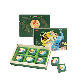 Bánh trung thu dinh dưỡng cao cấp Dạ Nguyệt Khổng Tước 480g (DNKT)- Bibica giành cho người ăn kiêng và đái tháo đường
