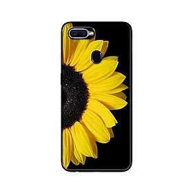 Ốp Lưng in cho Oppo A5s Mẫu Hoa Hướng Dương Nền Đen - Hàng Chính Hãng
