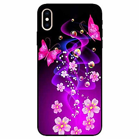 Ốp lưng dành cho Iphone X / Xs mẫu Bướm Và Hoa Hồng