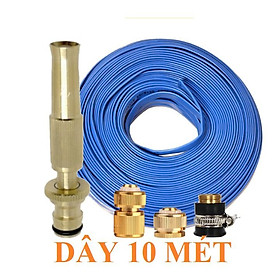 Bộ dây vòi xịt nước rửa xe,tưới cây .tăng áp 3 lần, loại 7m,10m 206587 đầu đồng,cút đồng+tặng móc khoá