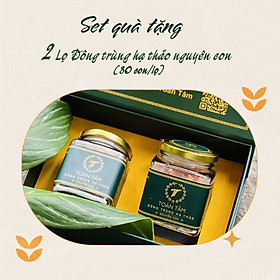 (Hộp quà tặng) ĐÔNG TRÙNG HẠ THẢO NGUYÊN CON NHỘNG TẰM SẤY TOÀN TÂM