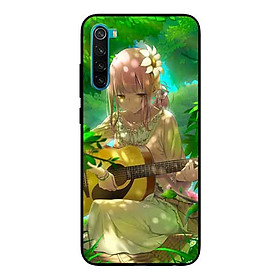 Ốp Lưng in cho Xiaomi Redmi Note 8 Mẫu Nàng Đánh Đàn Ghita - Hàng Chính Hãng