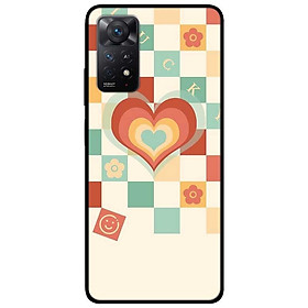 Ốp lưng dành cho Xiaomi Redmi Note 11 Pro 5G mẫu Tim Ô Vuông Nhiều Màu