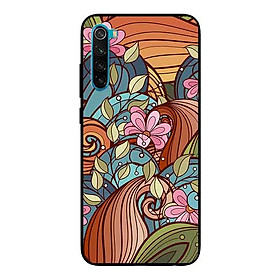 Ốp Lưng in cho Xiaomi Redmi Note 8 Mẫu Họa Tiết Nền Lá - Hàng Chính Hãng