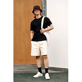 Áo thun nam tay ngắn ROUTINE bề mặt sọc gân. Fitted - 10S24TSS001 | LASTORE MENSWEAR