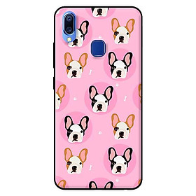 Ốp lưng in cho Vivo Y95 mẫu Họa Tiết Pulldog Xương Nền Hồng - Hàng chính hãng