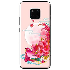 Ốp in cho Huawei Mate 20 Pro Chim Nền Hồng - Hàng chính hãng