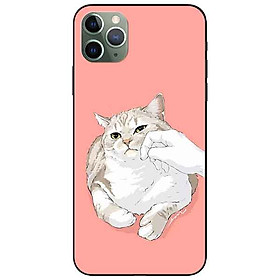 Ốp lưng in cho Iphone 11 Pro Max Mẫu Mèo Mập