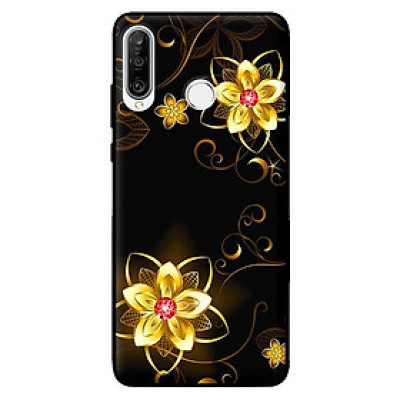 Ốp lưng in cho Huawei P30 Lite Họa Tiết Hoa Vàng - Hàng chính hãng