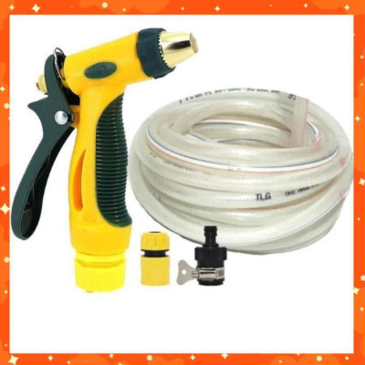 Bộ dây vòi xịt nước rửa xe,tưới cây tăng áp 3 lần 20m(cút nhựa nối 713-1) 206317