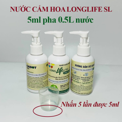 NƯỚC CẮM HOA LÂU TÀN TẠI CHỢ SỈ HOA NHẬP KHẨU ISRAEL, LONGLIFE SL BOOST 2023 (Chai 100ml pha 10L Nước) giúp hoa tươi hơn 2 lần (trên 60%) và 14 ngày không thay nước tại chợ hoa