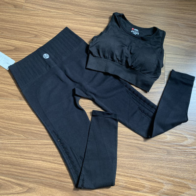 Set Bộ Quần Áo Tập Thể  Thao Nữ Gồm Quần Dài Và Áo Bra