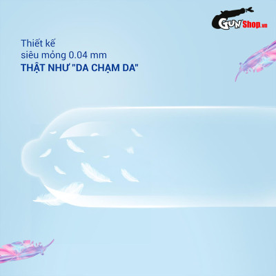 Bao cao su Shell Intense - Siêu mỏng 0.04mm - Hộp 10 cái