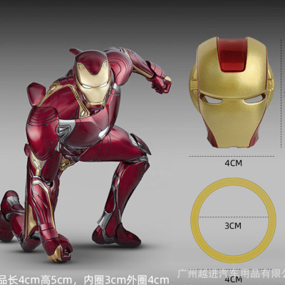 Miếng Dán Trang Trí NÚT KHỞI ĐỘNG XE ô tô - Tránh Vô Tình Chạm Nhầm | Hình IRON MAN Vui Nhộn