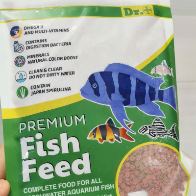 Thức ăn cá Dr+ Premium Cichild Chips lát mỏng nổi dinh dưỡng cho cá cảnh