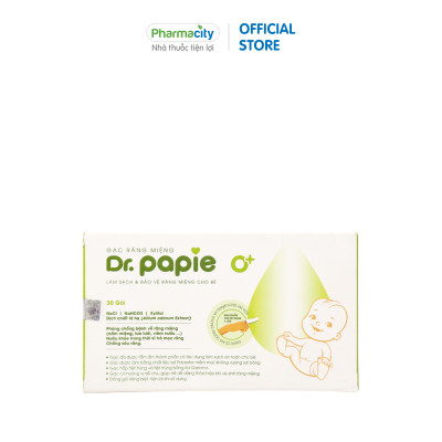 Gạc răng miệng Dr.papie (30 gói/hộp)
