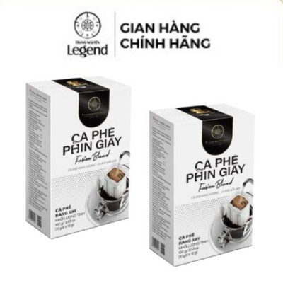 Combo 2 Hộp Cà Phê Phin Giấy Trung Nguyên Legend Fusion Blend – Hộp 10 gói - Hương Trái Cây Độc Đáo