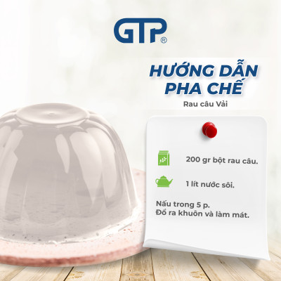 Bột Rau Câu (Jelly) hương Vải(200g/gói). Bột rau câu giòn dẻo